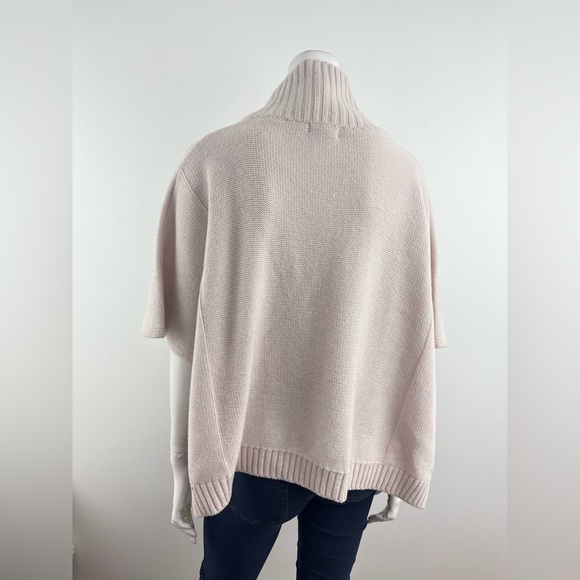 NOTE DI ANITA Turtleneck cashmere blend poncho - Soft Pink One size - Picture 9 of 12